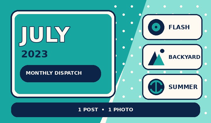 Graphic preview for July 2023 Monthly Dispatch