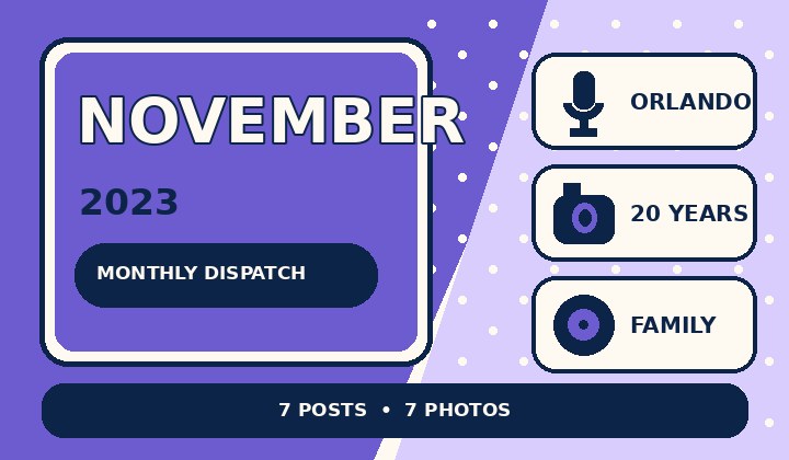 Graphic preview for November 2023 Monthly Dispatch
