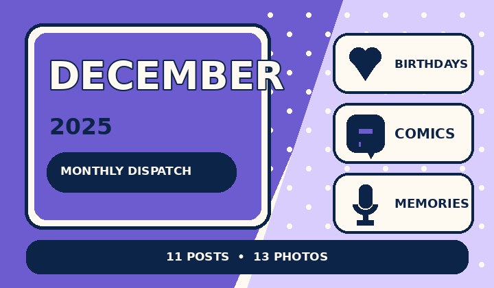 Graphic preview for December 2025 Monthly Dispatch